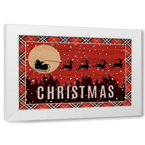 Christmas White Modern Wood Framed Art Print by ND Art