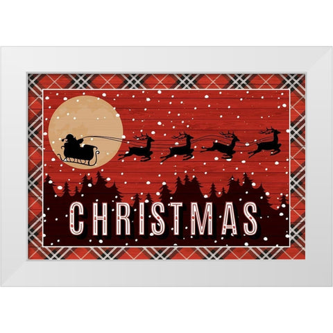 Christmas White Modern Wood Framed Art Print by ND Art