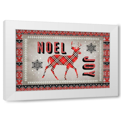 Joy Noel White Modern Wood Framed Art Print by ND Art