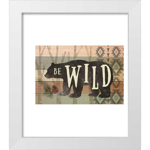 Be Wild White Modern Wood Framed Art Print by ND Art