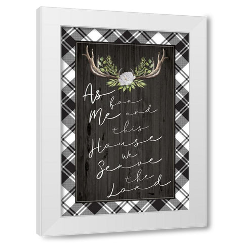 As For Me White Modern Wood Framed Art Print by ND Art