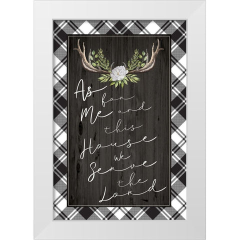 As For Me White Modern Wood Framed Art Print by ND Art