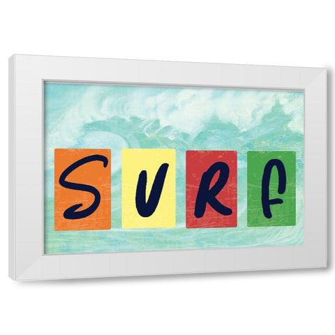 Surf   White Modern Wood Framed Art Print by ND Art