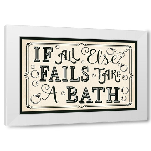 If All Else Fails White Modern Wood Framed Art Print by ND Art