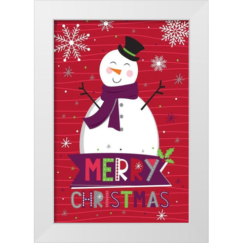 Merry Christmas   White Modern Wood Framed Art Print by ND Art