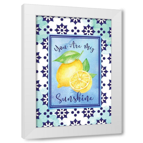 My Sunshine White Modern Wood Framed Art Print by ND Art