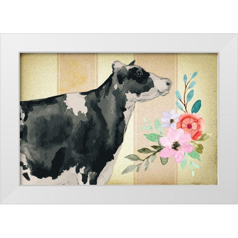 Farmhouse Floral II White Modern Wood Framed Art Print by ND Art
