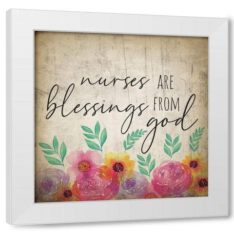 Nurse IV White Modern Wood Framed Art Print by ND Art