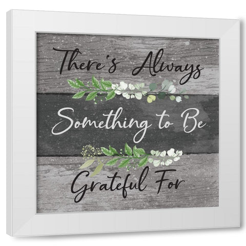 Grateful White Modern Wood Framed Art Print by ND Art