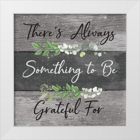 Grateful White Modern Wood Framed Art Print by ND Art