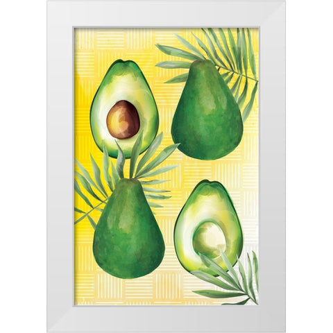 Avocado II White Modern Wood Framed Art Print by ND Art