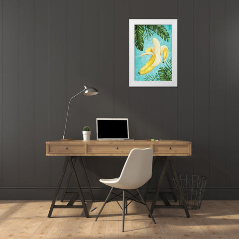 Bananas III White Modern Wood Framed Art Print by ND Art
