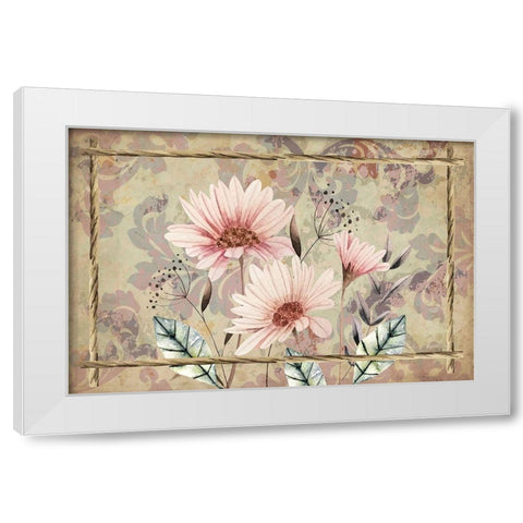 Wildflowers II White Modern Wood Framed Art Print by ND Art