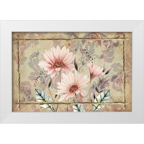 Wildflowers II White Modern Wood Framed Art Print by ND Art
