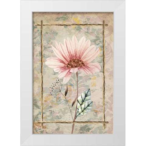 Wildflowers III White Modern Wood Framed Art Print by ND Art