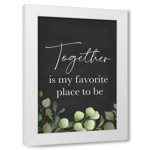 Favorite Place White Modern Wood Framed Art Print by ND Art