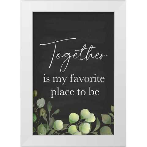 Favorite Place White Modern Wood Framed Art Print by ND Art