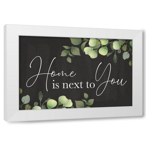 Next to You White Modern Wood Framed Art Print by ND Art