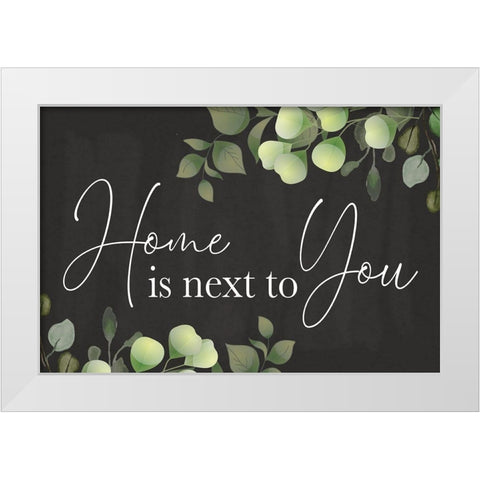 Next to You White Modern Wood Framed Art Print by ND Art