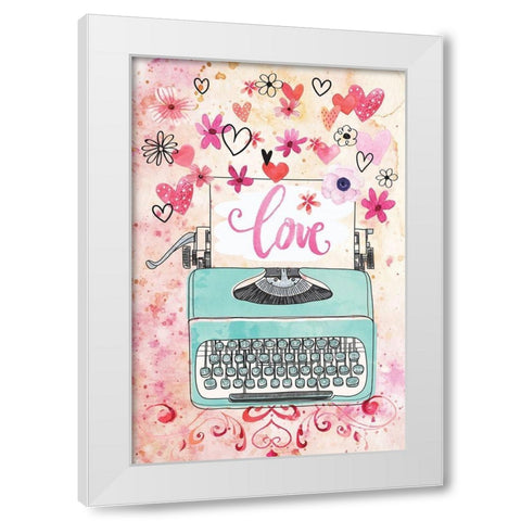 My Type White Modern Wood Framed Art Print by ND Art