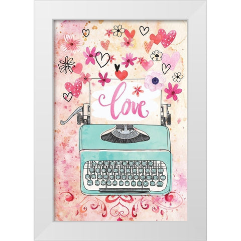 My Type White Modern Wood Framed Art Print by ND Art