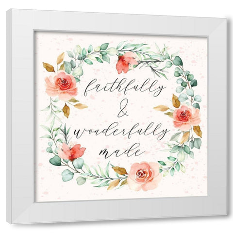 Wonderfully Made White Modern Wood Framed Art Print by ND Art