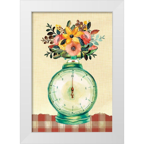 Kitchen Scale White Modern Wood Framed Art Print by ND Art