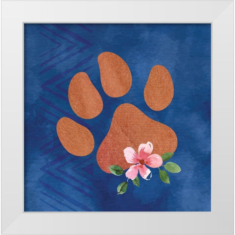 Brave Bear III White Modern Wood Framed Art Print by ND Art