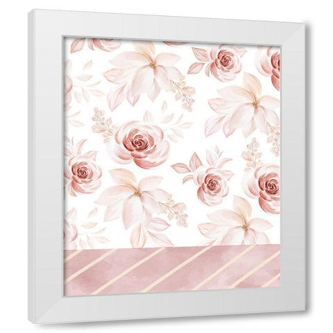 Wedding Flowers II White Modern Wood Framed Art Print by ND Art