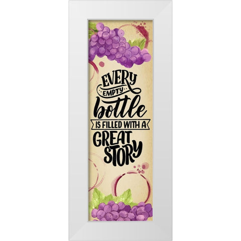 Great Story White Modern Wood Framed Art Print by ND Art