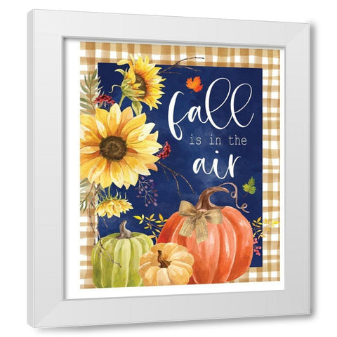 Fall is in the Air White Modern Wood Framed Art Print by ND Art