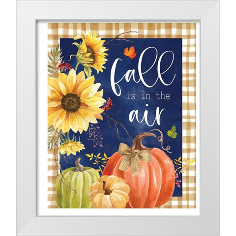 Fall is in the Air White Modern Wood Framed Art Print by ND Art