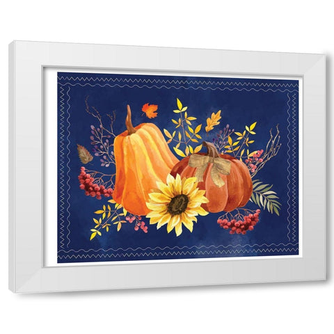 Fall Foliage White Modern Wood Framed Art Print by ND Art