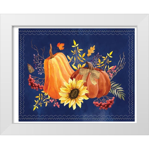 Fall Foliage White Modern Wood Framed Art Print by ND Art