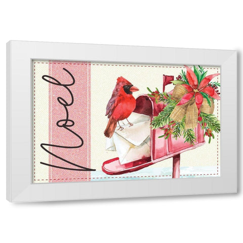 Noel White Modern Wood Framed Art Print by ND Art