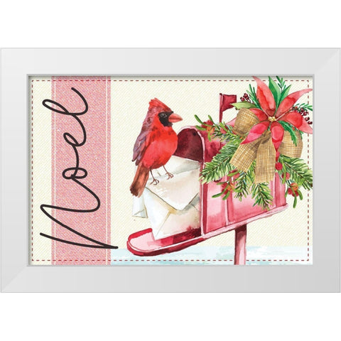 Noel White Modern Wood Framed Art Print by ND Art