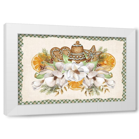 Winter Wassail White Modern Wood Framed Art Print by ND Art