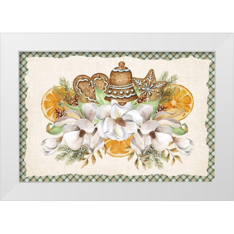 Winter Wassail White Modern Wood Framed Art Print by ND Art