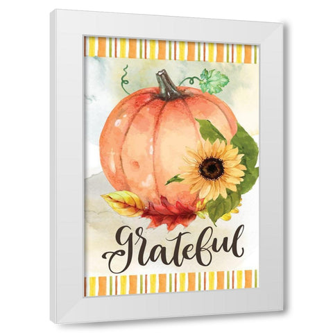 Grateful White Modern Wood Framed Art Print by ND Art