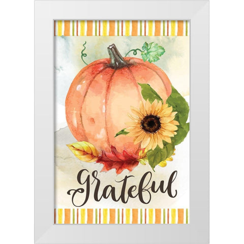 Grateful White Modern Wood Framed Art Print by ND Art