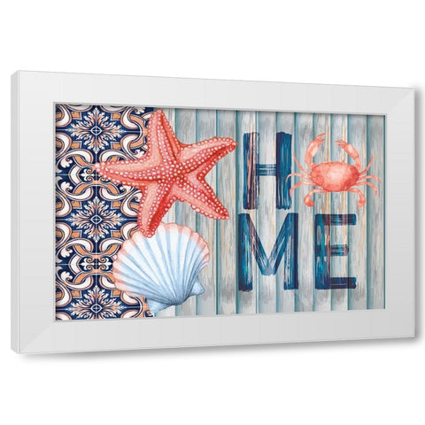 Home White Modern Wood Framed Art Print by ND Art