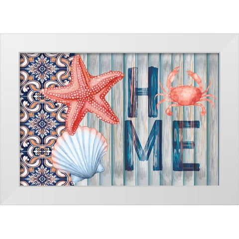 Home White Modern Wood Framed Art Print by ND Art