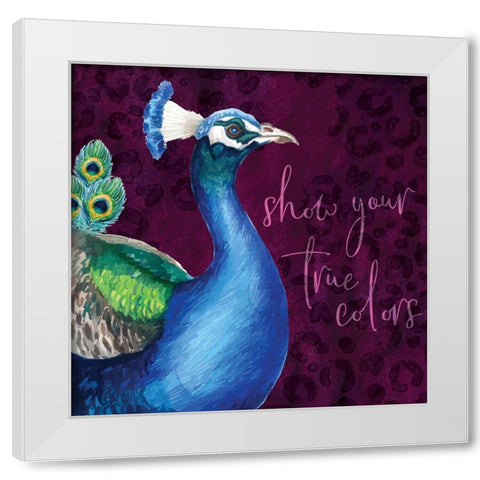 True Colors White Modern Wood Framed Art Print by ND Art