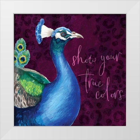 True Colors White Modern Wood Framed Art Print by ND Art