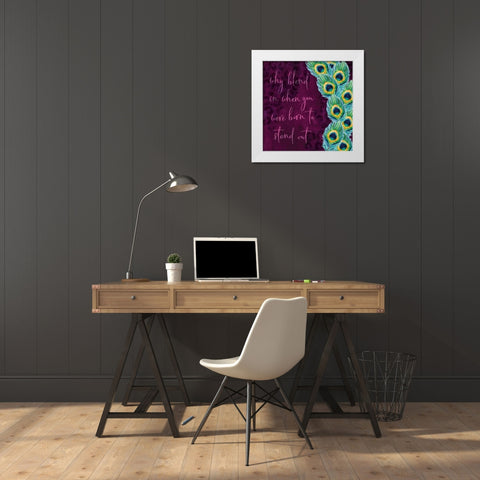 Stand Out White Modern Wood Framed Art Print by ND Art