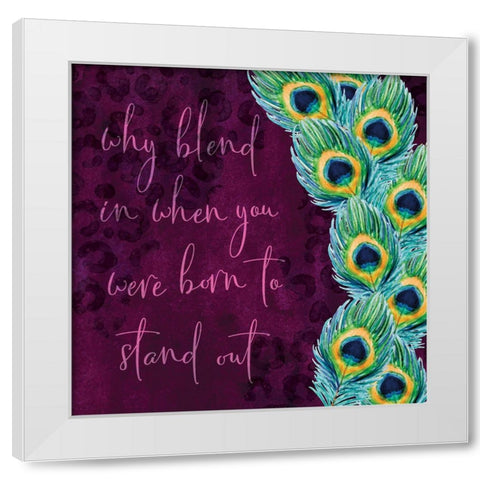 Stand Out White Modern Wood Framed Art Print by ND Art