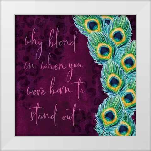 Stand Out White Modern Wood Framed Art Print by ND Art