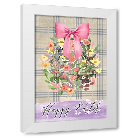 Happy Easter White Modern Wood Framed Art Print by ND Art
