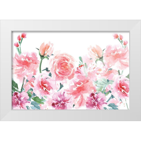 Blush White Modern Wood Framed Art Print by ND Art