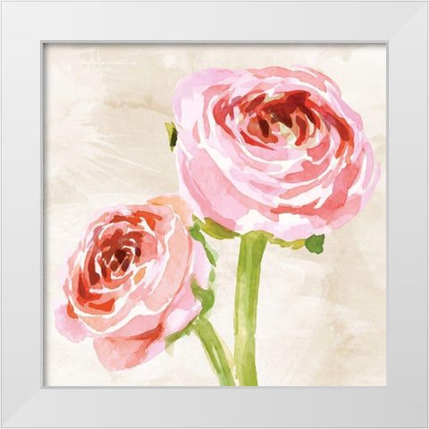Bashful II White Modern Wood Framed Art Print by ND Art